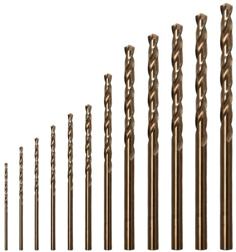 Pilikoll M35 HSS Brocas de Cobalto 0.5mm-4.0mm para Metal - Helicoidales de Alta Velocidad for Stainless Steel, Cast Iron