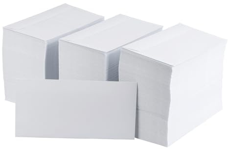 1000 buste per lettere, formato C5/6, senza finestra, colore bianco, chiusura autoadesiva, chiusura adesiva, per fatture, lettere, inviti, biglietti di auguri