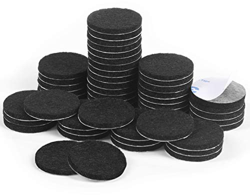 Felt Pads,50 Pieces Furniture Pads Self Adhesive Round Furniture Feet Protectors for Hardwood & Laminate Flooring(Black)