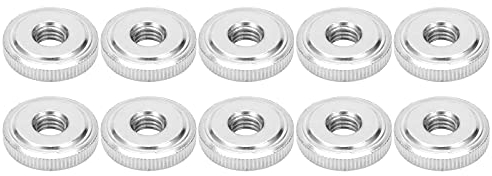 10 Piezas Tuercas Moleteadas, Tuercas de Pulgar Moleteadas Redondas M8 Tuercas Ajuste de Bloqueo de Conector Cabeza de Una Sola Capa de Acero Al Carbono Torcido A Mano