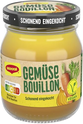 MAGGI Gemüse Bouillon, pastöse Gemüsebrühe im Glas, schonend eingekocht, sofort verwendbar & frei dosierbar, 1er Pack (1 x 160g)