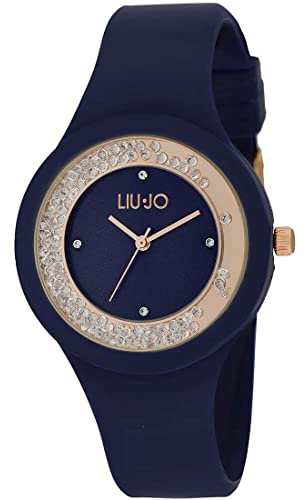 LIU Jo Time TLJ1761 - Orologio da polso da donna in silicone, 38 mm, colore: Blu
