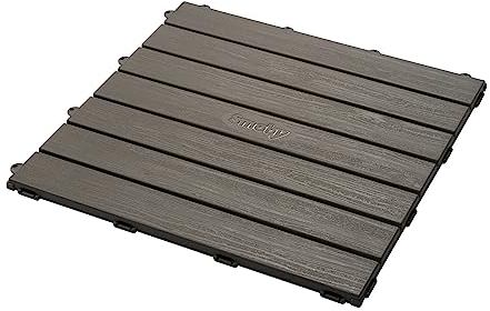 Smoby Life - Set De 6 Dalles (45x45 cm par pièce) - Accessoire de Maison Smoby - Créer Un Plancher - Clipsage Rapide - Effet Texturé Bois - Matière Recyclée - Fabrication Française