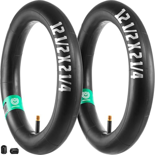 MOOVMOOV - Camera d'aria 12 Pollici (12 1/2 x 2 1/4) con Valvola Dritta (x2) | Per Biciclette per Bambini, senza Pedali, Pieghevoli, ecc. | per Pneumatico 12.5x2.25-12 1/2x2 1/4 (ETRTO 47/62-203)