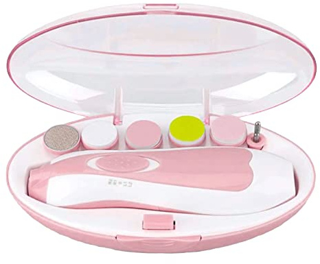 Tagliaunghie per bambini, tagliaunghie elettrico per bambini da 5500 giri/min, con 6 testine di macinazione, tagliaunghie 6 in 1 con luce LED, lime elettriche per unghie dei bambini per dita e piedi