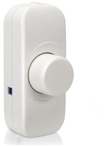 Aroidful Variateur LED DC 12-24V, interrupteur variateur led, d'intensite pour LED 8A 192W dimmable, ventilateur 5A 120W,Blanc