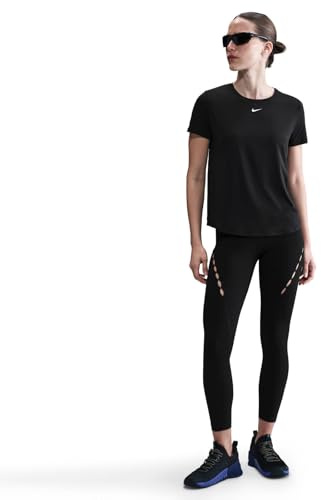 Nike One Classic DF T-Shirt pour Femme Black/White S
