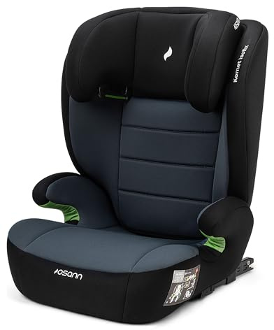 Osann Komet Isofix Kindersitz i-Size von 100 bis 150 cm, Sitzerhöhung mit Rückenlehne - Black