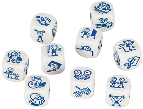Asmodee Italia, Rory's Story Cubes Actions (Azzurro), Gioco di Dadi per Creare Storie, Edizione in Italiano, 8076