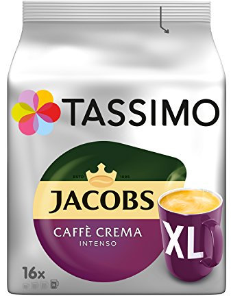 Tassimo Kapseln Jacobs Caffè Crema Intenso XL, 16 Kaffeekapseln für 16 Getränke