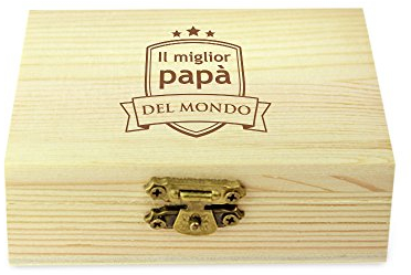 AMAVEL Pietre da Whisky in Granito con Elegante Scatola in Legno, Incisione Miglior papà con Motivo a Blasone, 9 Pietre Insapori Raffreddanti Riutilizzabili, Regalo Festa del papà