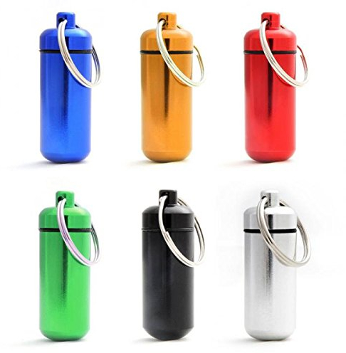 geo-versand Pillcase Aluminium Tube Schwarz 1-50 Stück Geocaching Versteck Wasserdicht Reise Medikamente