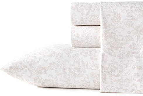 Stone Cottage Cotton Percale Bedding Set, Crisp & Cool Home Decor, Mae, Full