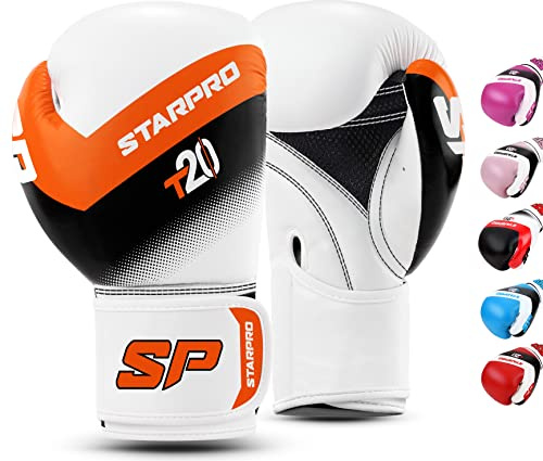 Starpro Boxhandschuhe für Kinder, T20, aus PU-Leder, für Training und Sparing in Muay Thai, Kickboxen, Fitness und Boxercise – Größen: 4 oz 6 oz