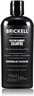 Brickell Men's Relieving Dandruff Shampoo For Men, Natural & Organic, Soothes and Eliminates Dandruff with Ziziphus Joazeiro, Aloe and Jojoba Oil (237 ml)