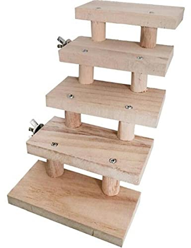 Hamster Leiter Spielzeug 5 Schichten Hamster Chinchilla Holz Springboards Holz Rechteck Haustierständer Bord Plattform Für Kleintier Haustier Spielzeug