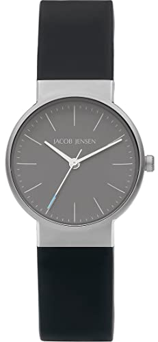 Jacob Jensen Damenuhr Titan Quarz Schwarz/Hellblau 192