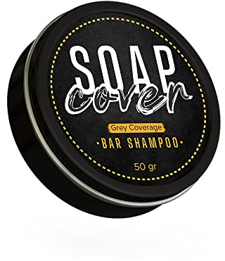 Soap Cover Black Soap for Gray Hair, Gray Hair Reverse Bar Shampoo, 1.7 Oz