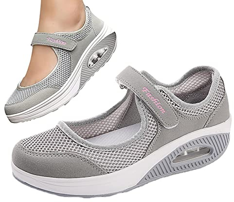 Rianpesn Zapatos sin Cordones con Aire | Zapatillas ortopédicas Transpirables con cojín Aire Ligero sin Cordones para Mujer | Zapatillas Deporte para Caminar Cojín Aire Zapatos