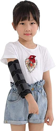 GUHPZA Attelle De Coude Réglable Post-Opératoire pour Enfants, Soulagement des Douleurs Articulaires, Protection Nocturne pour La Récupération Après Une Blessure,S