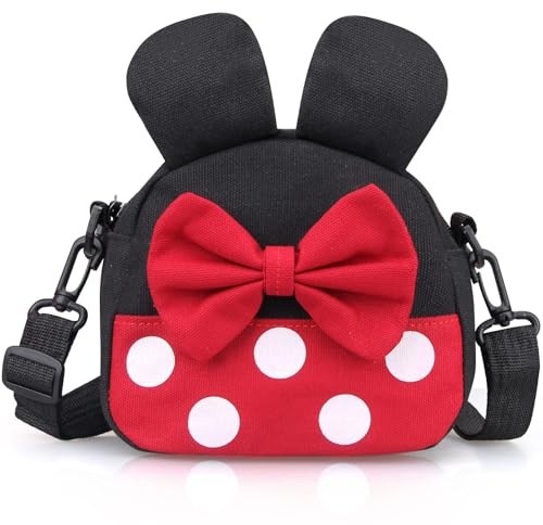 ZYWQ Borsa a tracolla carina per bambine e bambine, mini mouse da viaggio, borsa a tracolla per bambini, mini borsa a tracolla in stile cartone animato