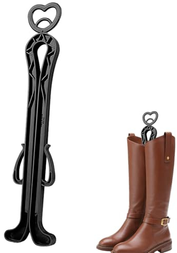 Generico Stiefelshaper Schuhformhalter Stand Up Einsätze Schuhspanner Stiefelspanner Farbige Clip-Einsätze Innen für mittlere bis lange Stiefel, Schwarz , Fare riferimento alla descrizione