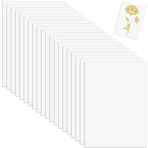 20 Piezas Hojas de Plástico de Mylar, A4 Hojas en Blanco | Plantilla de Mylar Hojas de Plantilla de Plástico Transparentes Cuadradas Plantillas de Bricolaje para Corte de DIY