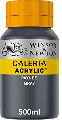 Winsor & Newton 2150465 Galeria Acrylfarbe, hohe Pigmentierung, lichtecht, buttrige Konsistenz, 500 ml Topf - Payne´s Grau