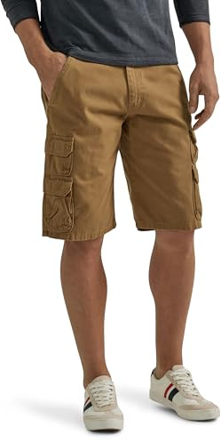 Wrangler Authentics Pantalón Corto Cargo de Sarga Premium - Pantalones Cortos Cargo Hombre
