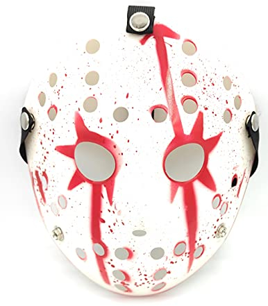 Promotech Eishockey-Spieler Halloween Party Gruselmaske für Kinder und Erwachsene