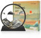 Wai Danie Sandbilder zum Drehen 3D Sandscape - die Sandkunst in Tiefsee Fließende Sandmalerei Sandbild Geschenke Sanduhr Deko Aesthetic für Büro Wohnzimmer Schreibtisch Erwachsene Kinder (Schwarz,12”)