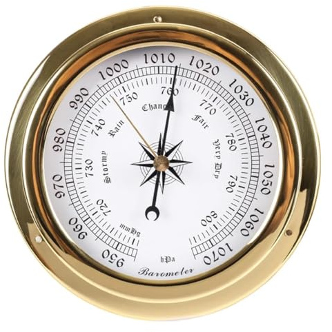 Barometro, barometro per interni, barometri per la casa, quadrante analogico stazione meteorologica, barometro da 145 mm per esterni, barometro da appendere, barometro per pareti di casa, barca da