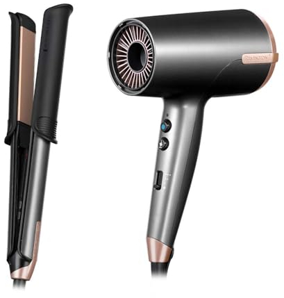 Remington Haarstyling Set ONE: Glätteisen & Lockenstab [2in1 Multistyler] S6078 + Haartrockner Ionen [120 km/h Luftstrom für schnelles Trocknen] D6078