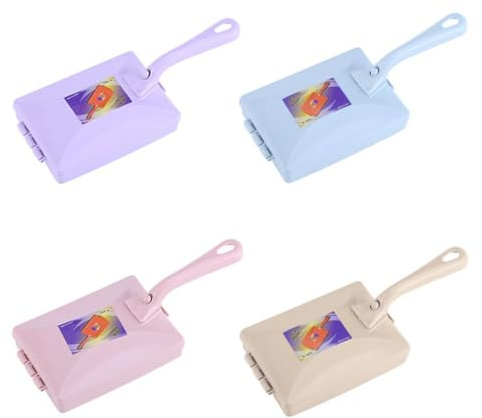 Flcivsh Lot de 4 brosses de table ramasse-miettes de tapis, nettoyeur de miettes manuel, balayeuses à double rouleau manuel pour , la chambre à coucher, le bureau, les résidus de tapis