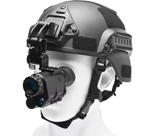 SUZLAZYR NVG30 Digital Night Vision Monocular Infraröd nattseende Hjälmmonterad Night Vision Goggle 2560 x 1440P HD-inspelning och uppspelning, 4 färglägen & 4X zoom för camping, övervakning