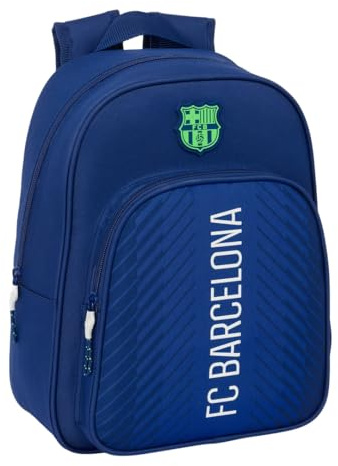 Safta F.C. BARCELONA NAVY BLUE - Mochila Escolar Infantil, Ideal para Niños de Diferentes Edades, Cómoda y Versátil, Calidad y Resistencia, 27x10x33 cm