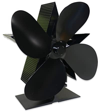 ZYKEJJDDAK Aggiornato 4 Ventola Alimentata Calore Silenzioso Efficiente Fan Per Pellet Legno Log Disper Aria Calda Grande Casa