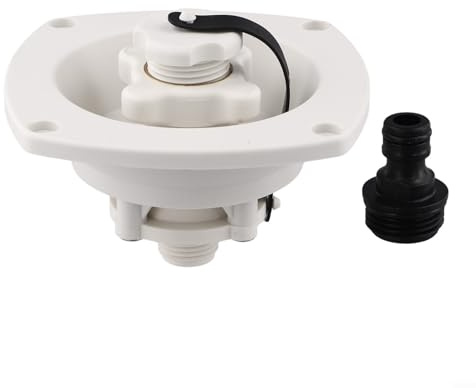 Válvula de retención de yate RV con válvula reductora de presión para entrada de agua, promoviendo un flujo de agua fiable y reflujo (blanco)