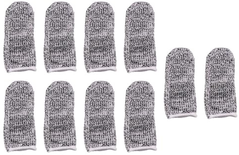 XLWLLNJ 10 Guantes para Dedos Y Pulgares, Mangas para Dedos, Mangas de Compresión para Jardinería, Fundas para La Punta de Los Dedos, Protectores para Dedos Y