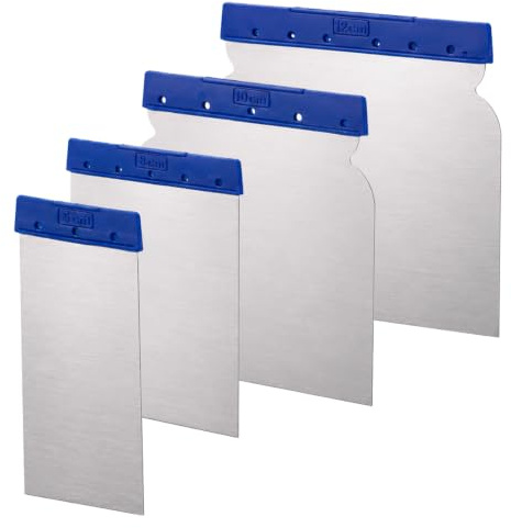 4 stycken japansk spatel set 50/80/100/120 mm metallspatel målningspatel | Färgskrapa av rostfritt stål yta spatel set japansk spatel spatel verktyg för fogar utjämning fördelning av massor