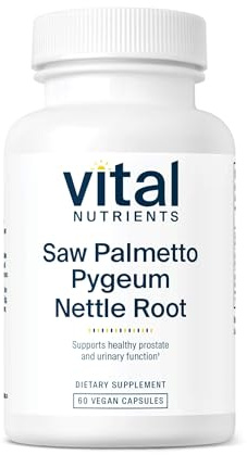 Vital Nutrients Saw Palmetto with Pygeum & Nettle Root - Vegan Saw Palmetto for Men Supports Healthy Prostate Function* - Gluten, Dairy, Soy Free - 60 Capsules