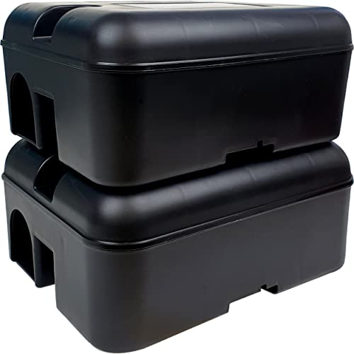 ROSHIELD PRO Box | 2 Köderboxen und Fallen für Mäuse und Ratten | Killerbox | Mausblöcke für außen und innen | Maus- und Rattenfallen | Mausfallen, die sofort töten