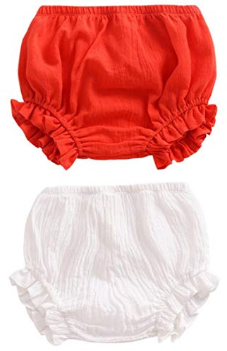 AYIYO unisex blöjöverdrag för småbarn – nyfödd baby flickor pojkar barn linne bloomer shorts 2 st