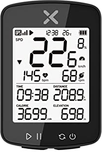 XOSS G+ Gen2 GPS Fahrradcomputer, Drahtlose Fahrradtacho Synchronize Strava, IPX7 Wasserdichter, Fahrradcomputer kabellos Kompatibel mit ANT+, Fahrrad tacho 2.2 Zoll HD mit Hintergrundbeleuchtung