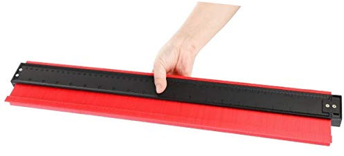 LYVQZPWLR strumento di misurazione del profilo, Calibro di contorno da 21 pollici Calibro di profilo Piastrellatura Piastrelle laminate Sagomatura dei bordi Misura del legno Righello Calibro di contor