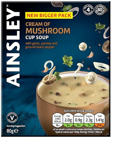 Ainsley Harriott Mushroom Cup Soup 4 Servings 100g x 8 pack