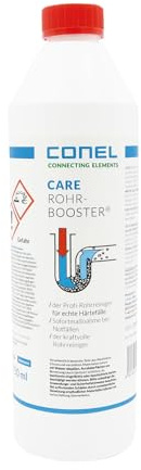Conel CARE RohrBooster Rohrreiniger 750 ml – Hochleistungs-Rohrreiniger gegen Verstopfungen in Küche & Bad – entfernt Fett, Seife & Haare – geruchshemmend & gebrauchsfertig