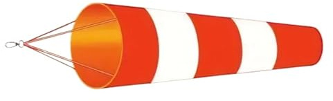 SUODEBYY Manga de Viento Manga de Viento Reflectante for Exteriores, medición la dirección del, cinturón, Veleta antidesgarro for Aeropuerto, Granja aviación(Red-White,80cm)
