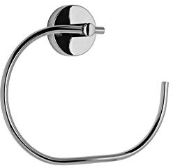 Croydex QM411541 Flexi-Fix Pendle Towel Ring, Chrome, 170 x 200 x 42mm, Silver