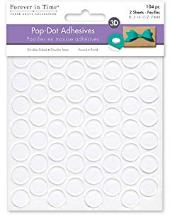 Forever in Time 3D Pop Dots Round Dual-Adhesive Foam Mount, 1/2-Inch, 104 Per Package